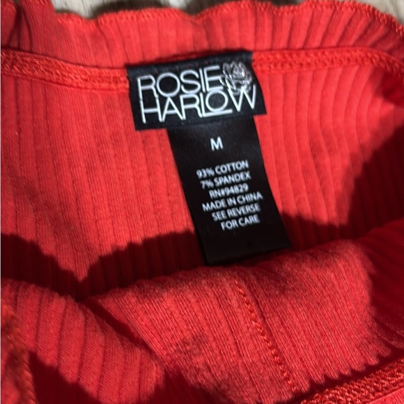 Red Button-Down Ribbed Dress - Picture 2 of 3